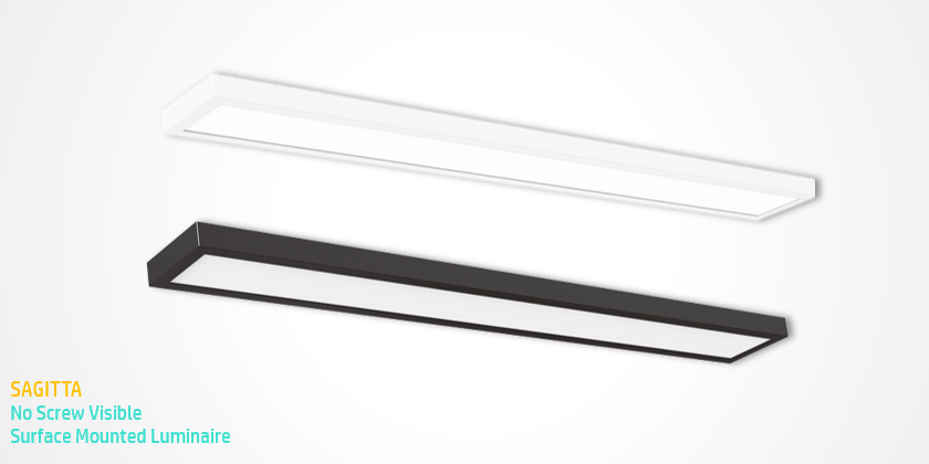 Cyanlite Sagitta surface mounted light series Black and White housing Cyanlite Sagitta surface mounted light series Black and White housing